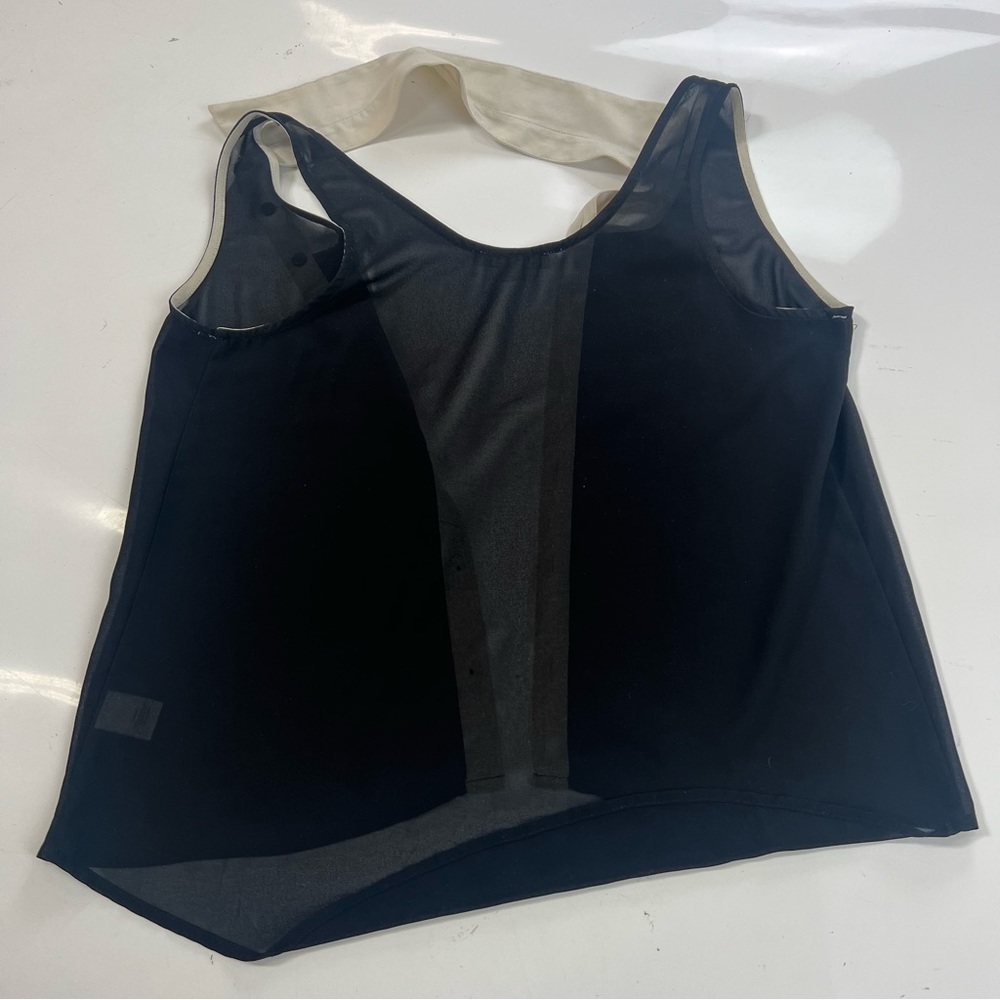 Double Zero Women’s Black Button Up Sleeveless Sh… - image 2